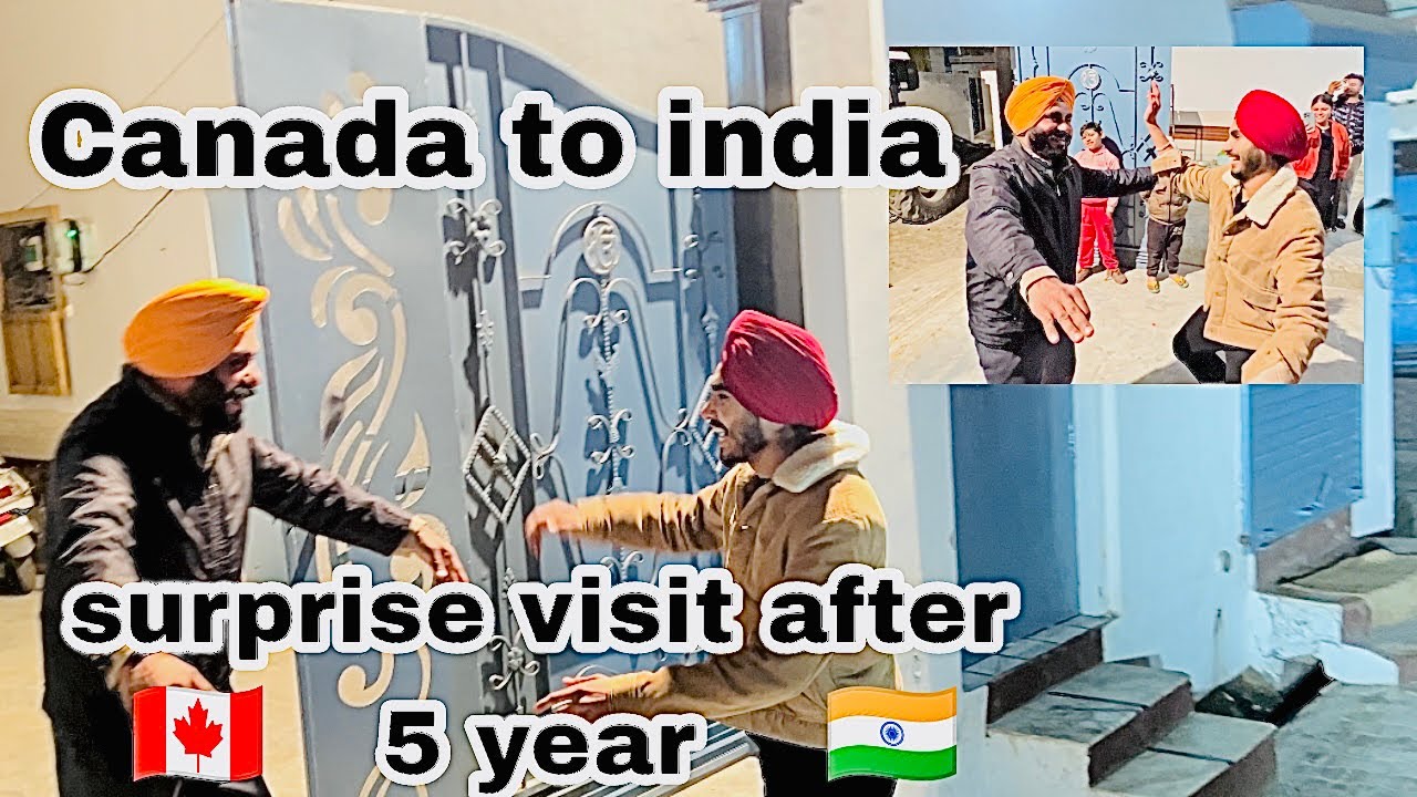 Surprise visit from Canada to india after 5 year || emotional movements ...