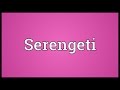 What Does The Word Serengeti Mean