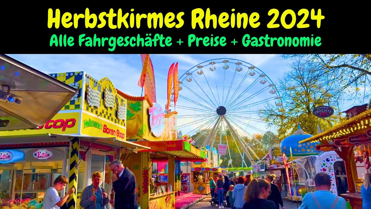 Herbstkirmes Rheine 2024 / Alle Fahrgeschäfte + Preise + Gastronomie / Kirmes / Vlog / gratis Parken