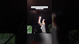 heavy rain camping in a luxury car tent #camping #heavyrain #survival #outdoors #snow #asmr