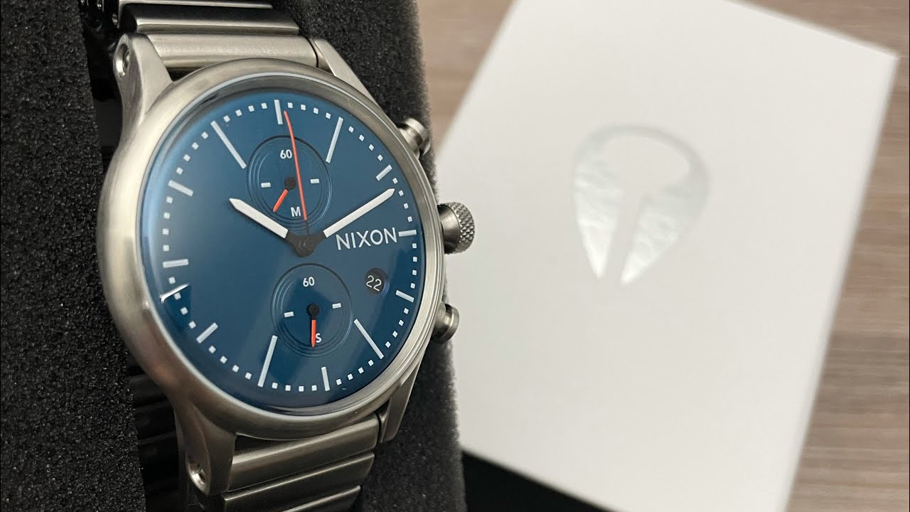 Nixon Station Chronograph Navy A1162307 Men’s Watch (Unboxing) 