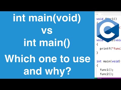 Video: De ce se folosește int main în loc de void Main?