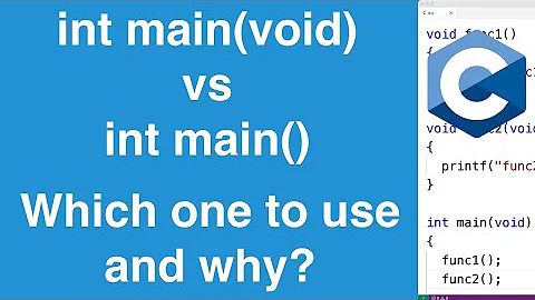 int main() vs int main(void) | C Programming Tutorial