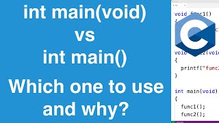 int main() vs int main(void) | C Programming Tutorial