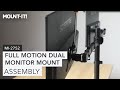 Full Motion Dual Monitor Mount | MI-2752 (Assembly)