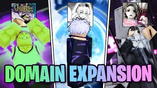 Using DOMAIN EXPANSION In Different Roblox Anime Games