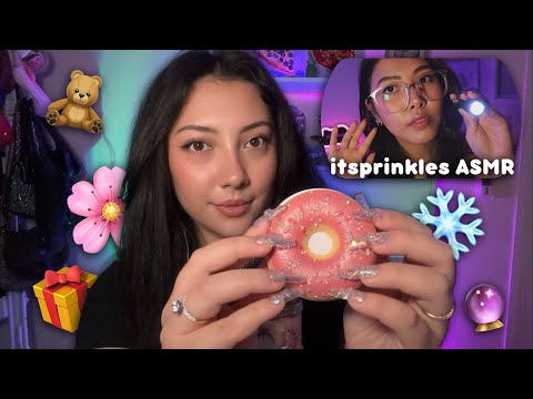 ASMR emoji challenge with @itsprinklesasmr 💜🫙🧸❄️💡🎨
