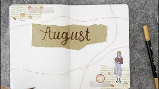Plan with me - August 2024 - Bullet Journal Setup 🤎☕️
