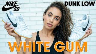 A quality Panda Dunk alternative: Nike SB Dunk Low White Gum On Foot Review and How to Style