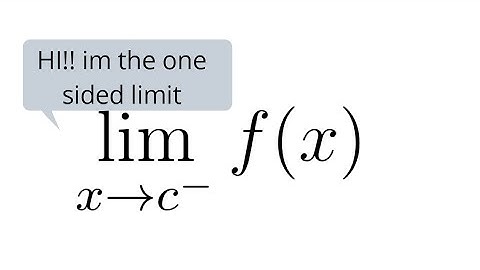 The Ideas Behind One sided Limits Part 2