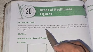 AREA OF RECTILINEAR FIGURE CLASS 8TH | ALL FORMULAE AND SOLUTION | book - New mathematics today