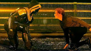 Celebrity Natasha Romanoff vs Taskmaster Bridge Fight Scene Black Widow 2021 Wealth