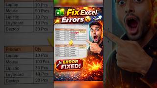 |Fix #VALUE! Error in Excel 😱 | 1 Click Solution| #excel #exceltips