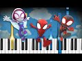 Marvel's Spidey and His Amazing Friends - Theme Song - Piano Tutorial / Piano Cover