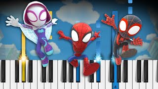 Marvel's Spidey and His Amazing Friends - Theme Song - Piano Tutorial / Piano Cover screenshot 3