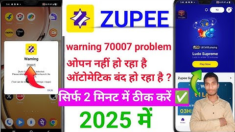 zupee ludo auto back problem | zupee warning 70007 problem | warning 70007 zupee