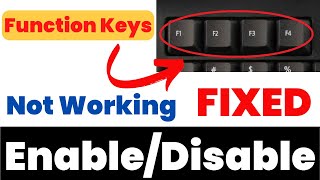 Function Keys Not Working in Windows 7/10/11 |HP/Dell/Lenovo/Asus/Acer Laptop |Fn key disable enable