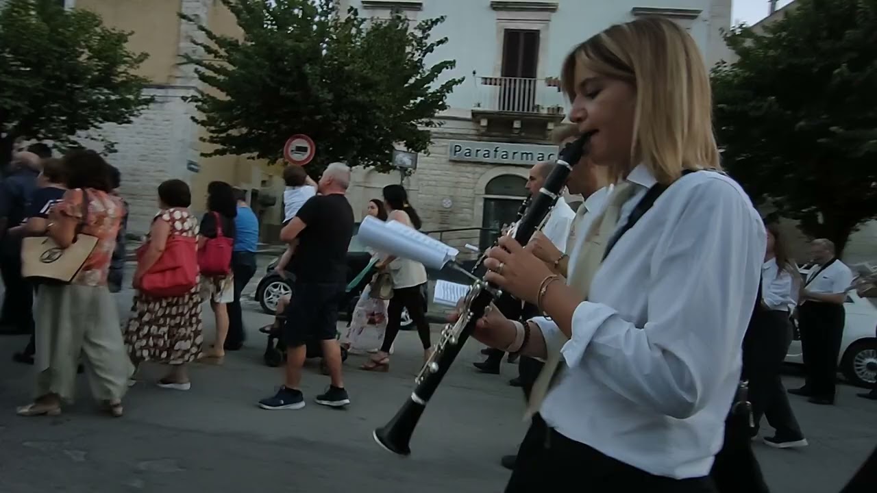 Marcia Cinesina Banda di Ruvo Giandonato 16/7/23 Ruvo di Puglia Processione di Maria Ss del Carmine