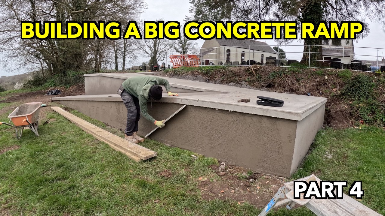 Building a BIG concrete ramp - part 4 - YouTube