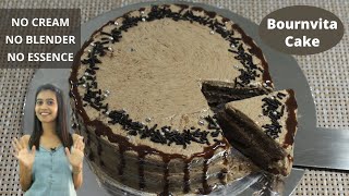 Bournvita Cake Recipe | Without Oven, Cream, Vanilla Essence, Blender | Birthday Cake In Kadhai