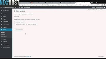 Deleting a WordPress User