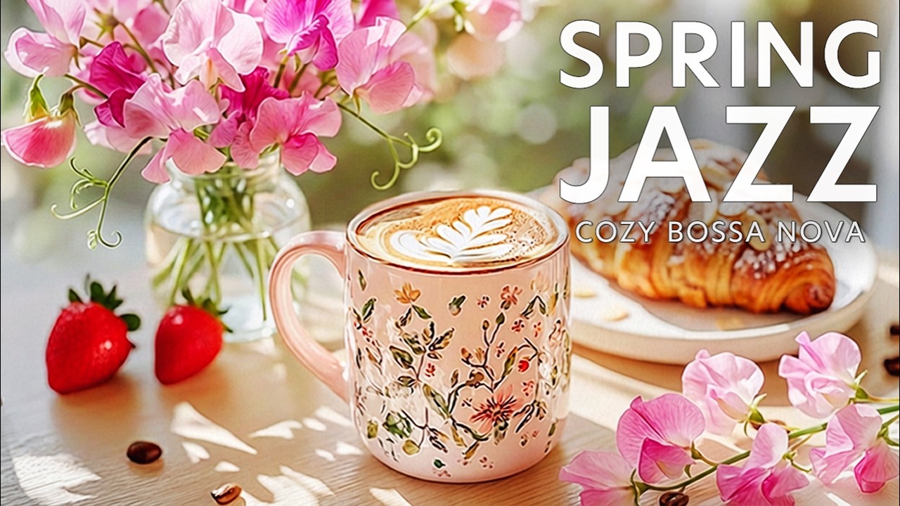 Spring Jazz & Cozy Bossa Nova Cafe ☕ Smooth Instrumental Music for Work, Study and Focus