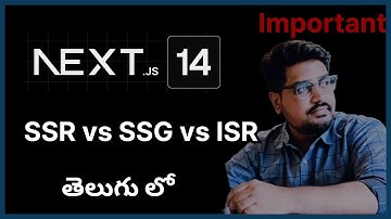 Next.js 14 Tutorial in Telugu |  SSR vs SSG vs ISR | Nextjs Interview Question