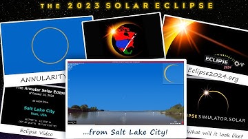 The Annular Solar Eclipse of October 14, 2023 from Salt Lake City, UT