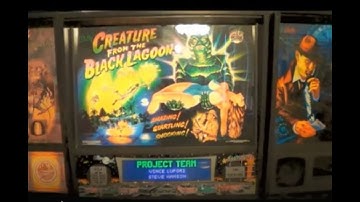 CREATURE FROM THE BLACK LAGOON PINBALL MACHINE - BY BALLY 1992 COLOR DMD