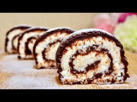 Βίντεο: Quick Chocolate Coconut Roll Χωρίς ψήσιμο