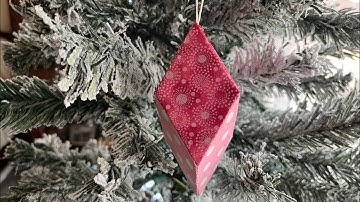 Christmas Ornament using 6 Diamonds and English Paper Piecing