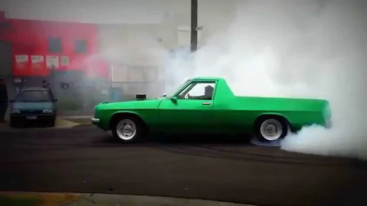 Australian Holden HJ Premier Ute Burnout