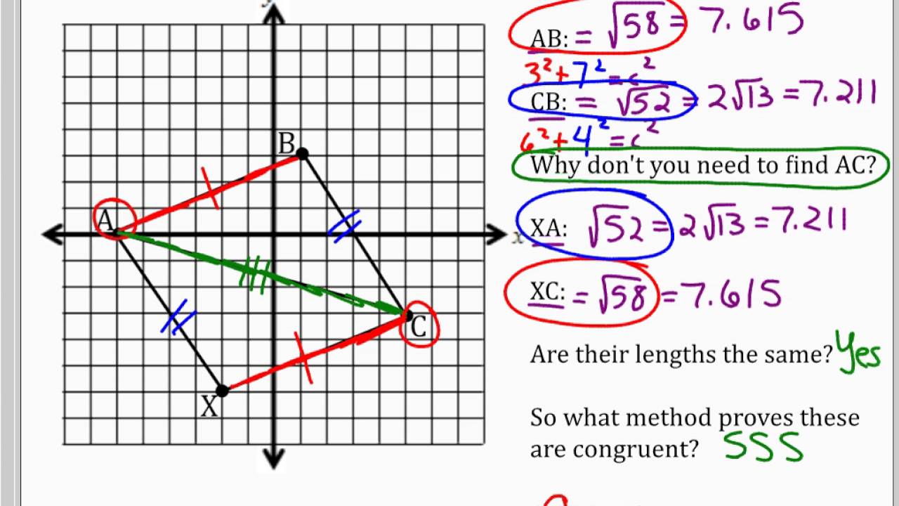 Congruent Triangles In The Coordinate Plane YouTube Congruent Triangles In The Coordinate Plane YouTube