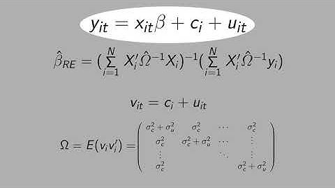 15.3) Random Effects (RE) is Generalized Least Squares (GLS)
