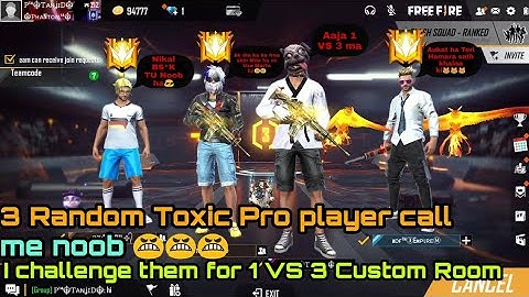GRANDMASTER PRO PLAYER CALL ME BOT AND I CHALLANGED FOR 1 VS 3 || GAREENAFREEFIRE