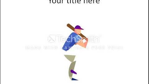 Animated Male Baseball Player Powerpoint Template