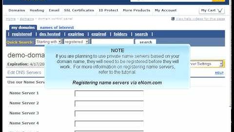 eNom.com Changing name servers by Host4Go Tutorials