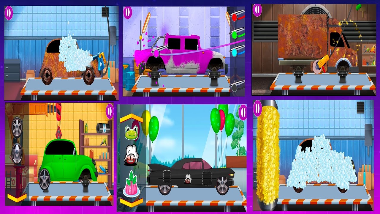 TrucksReconstruction car restoration game for kids YouTube