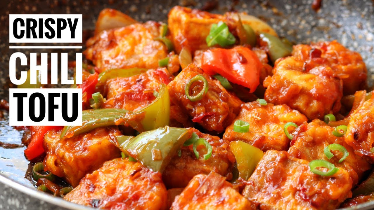Crispy Chili Tofu Vegan Tofu Appetizer Recipe YouTube