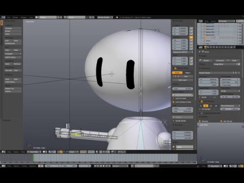 Eye rigging test (hack) for robot in blender