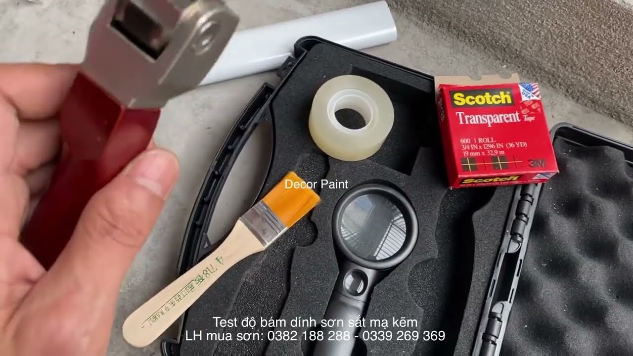 Test và thử độ bám dính sơn sắt mạ kẽm Decor Paint bằng phương pháp cắt