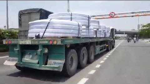 GIAO CONT DÂY CÁP DỰ ỨNG LỰC ĐẾN NHÀ MÁY SẢN XUẤT CỌC BÊ TÔNG. LH: 0968.533.375 | CÁP THÉP TÂY Á