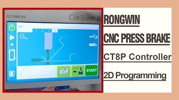 RONGWIN cnc press brake CYBELEC CT8P CNC controller 2D programming and automatic sequence function