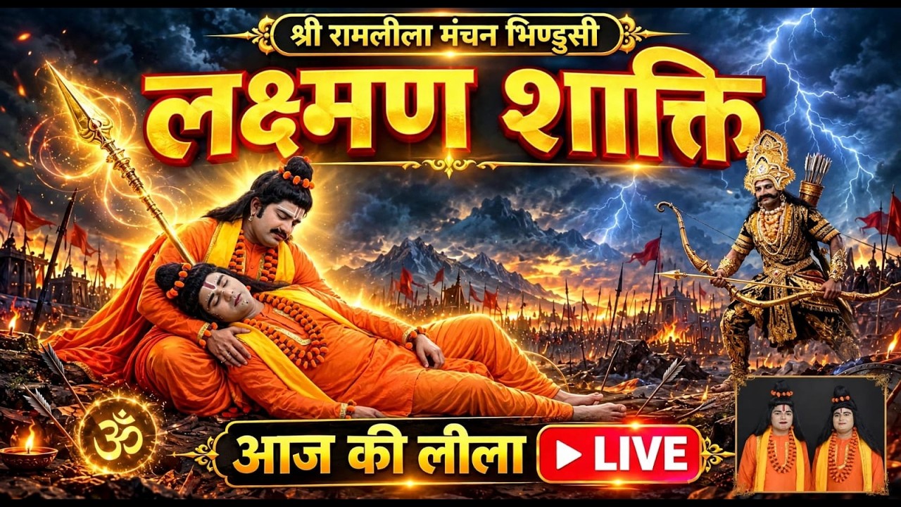 🔴LIVE | लक्ष्मण शक्ति की अद्भुत लीला | श्री रामलीला मंचन भिण्डुसी 📹 बम बम भोले तिजारा