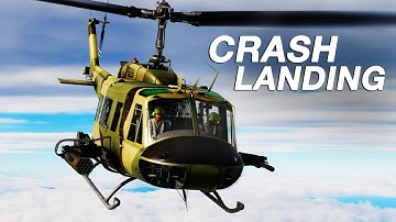 UH-1H Huey Crash Landing with Longshot | Digital Combat Simulator | DCS |