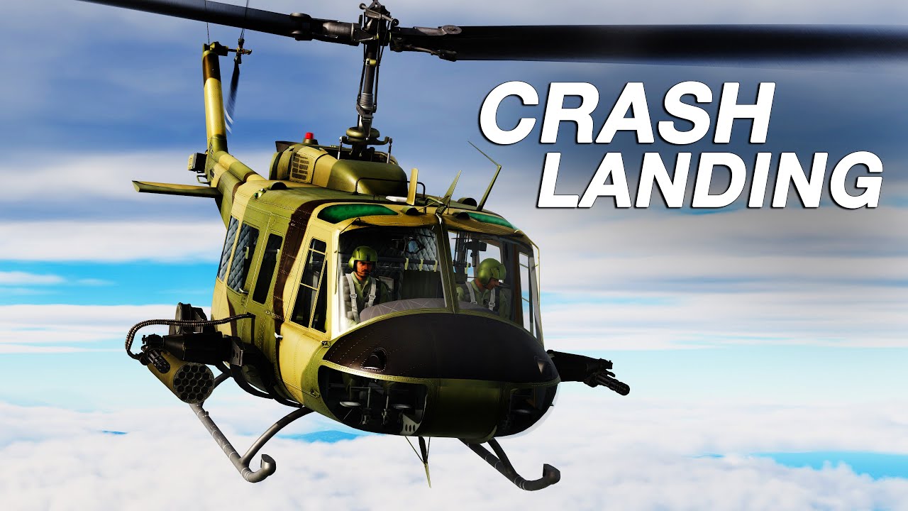 UH-1H Huey Crash Landing with Longshot | Digital Combat Simulator | DCS |