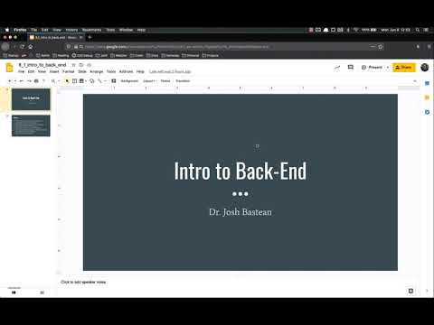 Full Stack Web Developer Course: 8_1 - Intro to the Back End