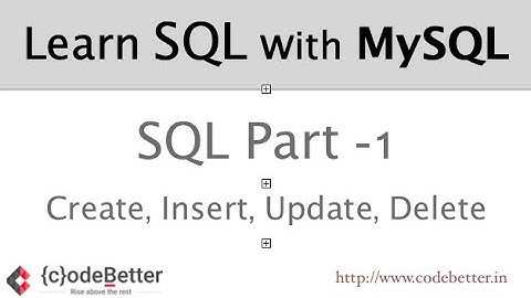 Learn SQL with  MySQL |   Part - 1 | CREATE, INSERT, SELECT, UPDATE, DELETE