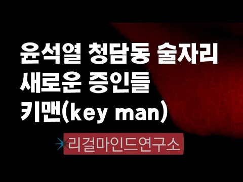 윤석열 청담동 술자리, 새로운 증인들 _키맨(<strong>key</strong> <strong>man</strong>)