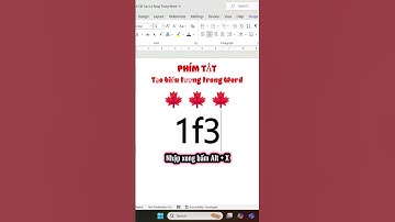 Phím Tắt Tạo Lá Phong Trong Word #kienthuc #excel #freefire #exceltips #tintuc #education #funny
